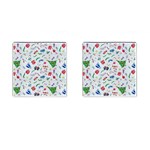 New Year Christmas Winter Pattern Cufflinks (Square)