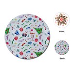 New Year Christmas Winter Pattern Playing Cards Single Design (Round)