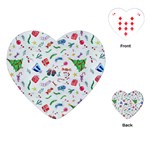 New Year Christmas Winter Pattern Playing Cards Single Design (Heart)