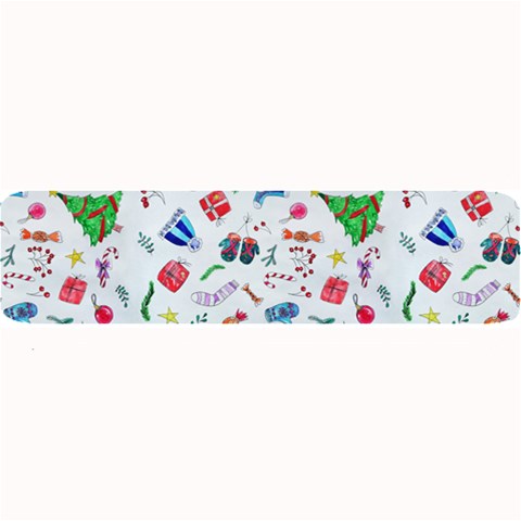 New Year Christmas Winter Pattern Large Bar Mat from ArtsNow.com 32 x8.5  Bar Mat
