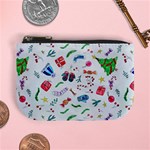New Year Christmas Winter Pattern Mini Coin Purse