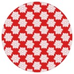 Christmas Snowflakes Background Pattern Round Trivet
