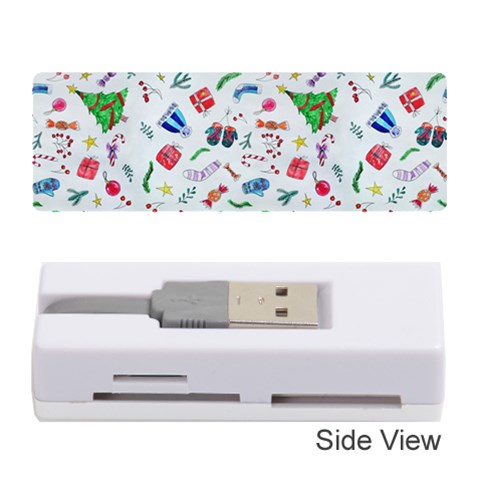 New Year Christmas Winter Pattern Memory Card Reader (Stick) from ArtsNow.com Front