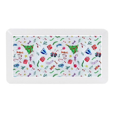 New Year Christmas Winter Pattern Memory Card Reader (Mini) from ArtsNow.com Front
