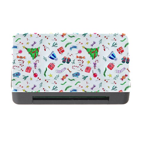 New Year Christmas Winter Pattern Memory Card Reader with CF from ArtsNow.com Front