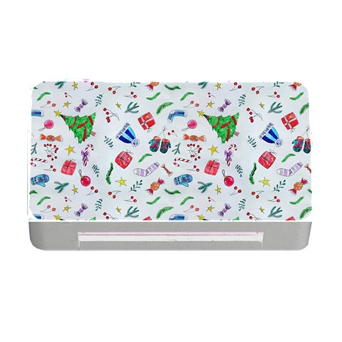 New Year Christmas Winter Pattern Memory Card Reader with CF from ArtsNow.com Front