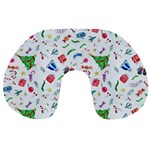 New Year Christmas Winter Pattern Travel Neck Pillow