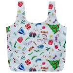 New Year Christmas Winter Pattern Full Print Recycle Bag (XL)