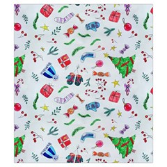 New Year Christmas Winter Pattern Drawstring Pouch (Small) from ArtsNow.com Front