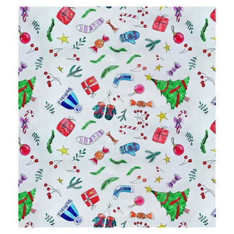 New Year Christmas Winter Pattern Drawstring Pouch (Medium) from ArtsNow.com Front