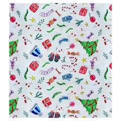 New Year Christmas Winter Pattern Drawstring Pouch (Medium) from ArtsNow.com Back