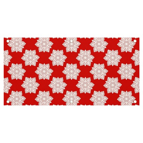 Christmas Snowflakes Background Pattern Banner and Sign 4  x 2  from ArtsNow.com Front