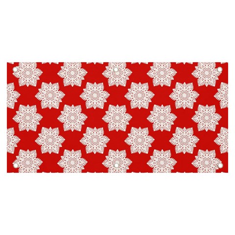 Christmas Snowflakes Background Pattern Banner and Sign 6  x 3  from ArtsNow.com Front