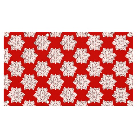 Christmas Snowflakes Background Pattern Banner and Sign 7  x 4  from ArtsNow.com Front