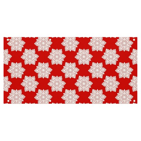 Christmas Snowflakes Background Pattern Banner and Sign 8  x 4  from ArtsNow.com Front