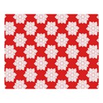 Christmas Snowflakes Background Pattern Premium Plush Fleece Blanket (Large)