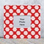 Christmas Snowflakes Background Pattern White Wall Photo Frame 5  x 7 