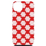 Christmas Snowflakes Background Pattern iPhone 14 Plus Black UV Print Case