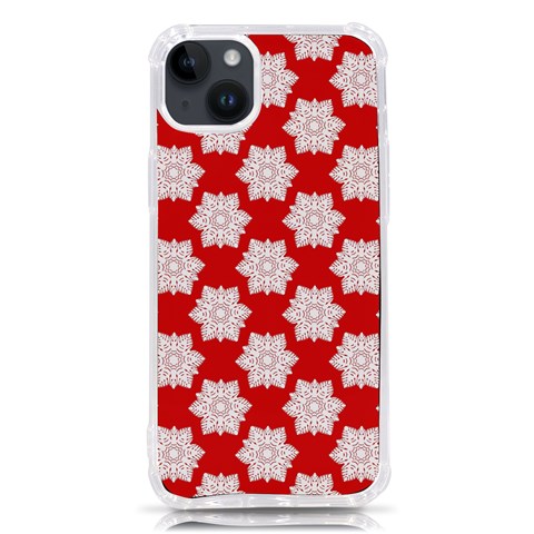 Christmas Snowflakes Background Pattern iPhone 14 Plus TPU UV Print Case from ArtsNow.com Front