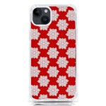 Christmas Snowflakes Background Pattern iPhone 14 Plus TPU UV Print Case