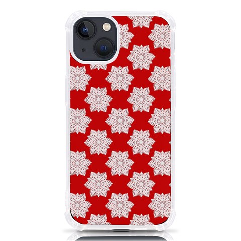 Christmas Snowflakes Background Pattern iPhone 13 TPU UV Print Case from ArtsNow.com Front