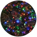 Christmas Lights Wooden Bottle Opener (Round)