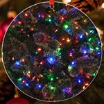Christmas Lights UV Print Acrylic Ornament Round