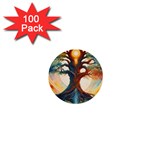 Tree Cosmic Spiritual Meditation 1  Mini Buttons (100 pack) 