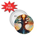 Tree Cosmic Spiritual Meditation 1.75  Buttons (10 pack)