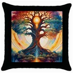 Tree Cosmic Spiritual Meditation Throw Pillow Case (Black)
