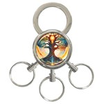 Tree Cosmic Spiritual Meditation 3-Ring Key Chain