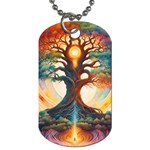 Tree Cosmic Spiritual Meditation Dog Tag (One Side)