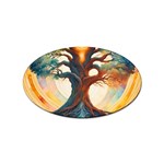 Tree Cosmic Spiritual Meditation Sticker Oval (10 pack)