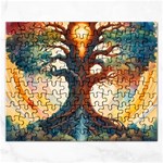 Tree Cosmic Spiritual Meditation Rectangular Jigsaw Puzzl
