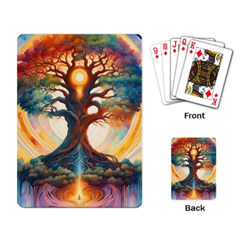 Tree Cosmic Spiritual Meditation Playing Cards Single Design (Rectangle) from ArtsNow.com Back