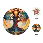 Tree Cosmic Spiritual Meditation Playing Cards Single Design (Round)