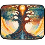 Tree Cosmic Spiritual Meditation Fleece Blanket (Mini)