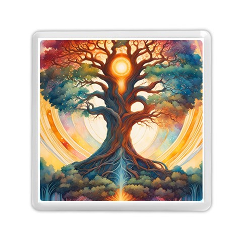 Tree Cosmic Spiritual Meditation Memory Card Reader (Square) from ArtsNow.com Front