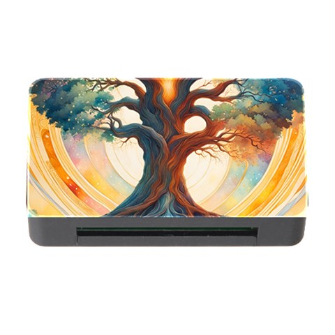 Tree Cosmic Spiritual Meditation Memory Card Reader with CF from ArtsNow.com Front