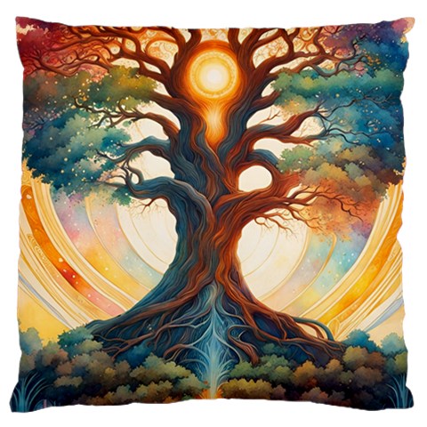 Tree Cosmic Spiritual Meditation Large Cushion Case (One Side) from ArtsNow.com Front