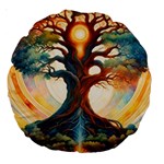 Tree Cosmic Spiritual Meditation Large 18  Premium Round Cushions