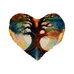 Tree Cosmic Spiritual Meditation Standard 16  Premium Heart Shape Cushions