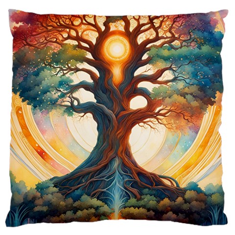 Tree Cosmic Spiritual Meditation Standard Premium Plush Fleece Cushion Case (Two Sides) from ArtsNow.com Front