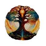 Tree Cosmic Spiritual Meditation Standard 15  Premium Flano Round Cushions