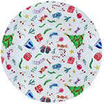 New Year Christmas Winter Pattern Wooden Bottle Opener (Round)