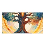 Tree Cosmic Spiritual Meditation Satin Shawl 45  x 80 