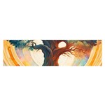 Tree Cosmic Spiritual Meditation Oblong Satin Scarf (16  x 60 )