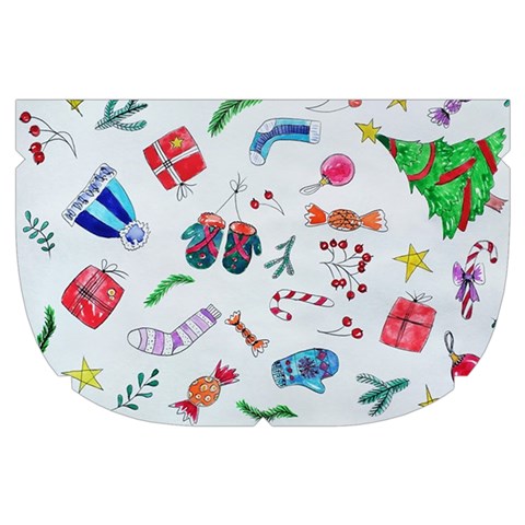 New Year Christmas Winter Pattern Make Up Case (Small) from ArtsNow.com Side Right