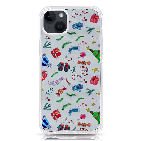 New Year Christmas Winter Pattern iPhone 14 Plus TPU UV Print Case from ArtsNow.com Front