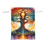 Tree Cosmic Spiritual Meditation Lightweight Drawstring Pouch (L)